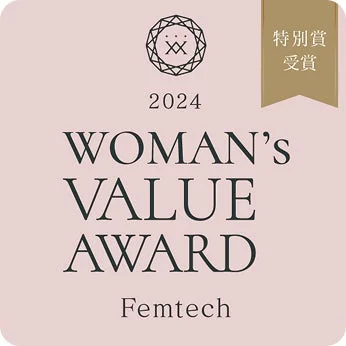 「WOMAN'S VALUE AWARD 2024」の特別賞受賞を示すロゴマーク