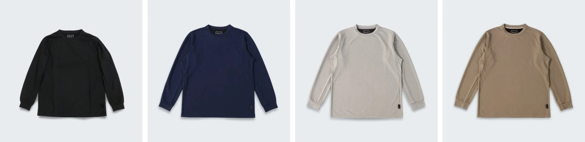 Relaxing Meshシリーズのロングスリーブ