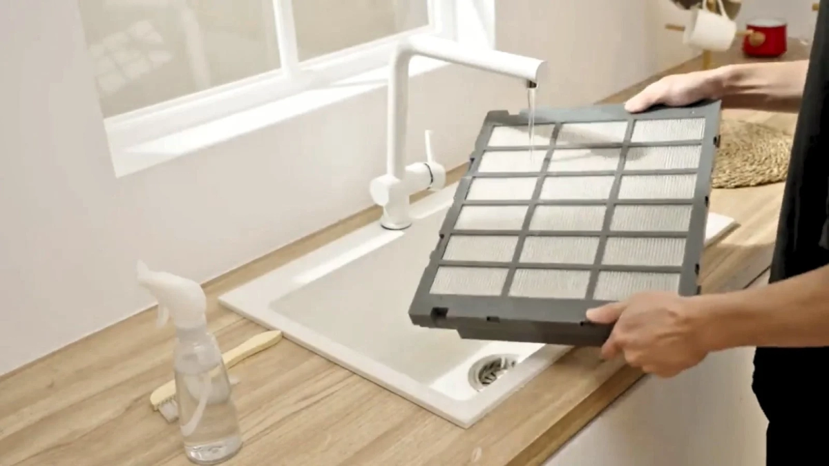 フィルターの水洗い