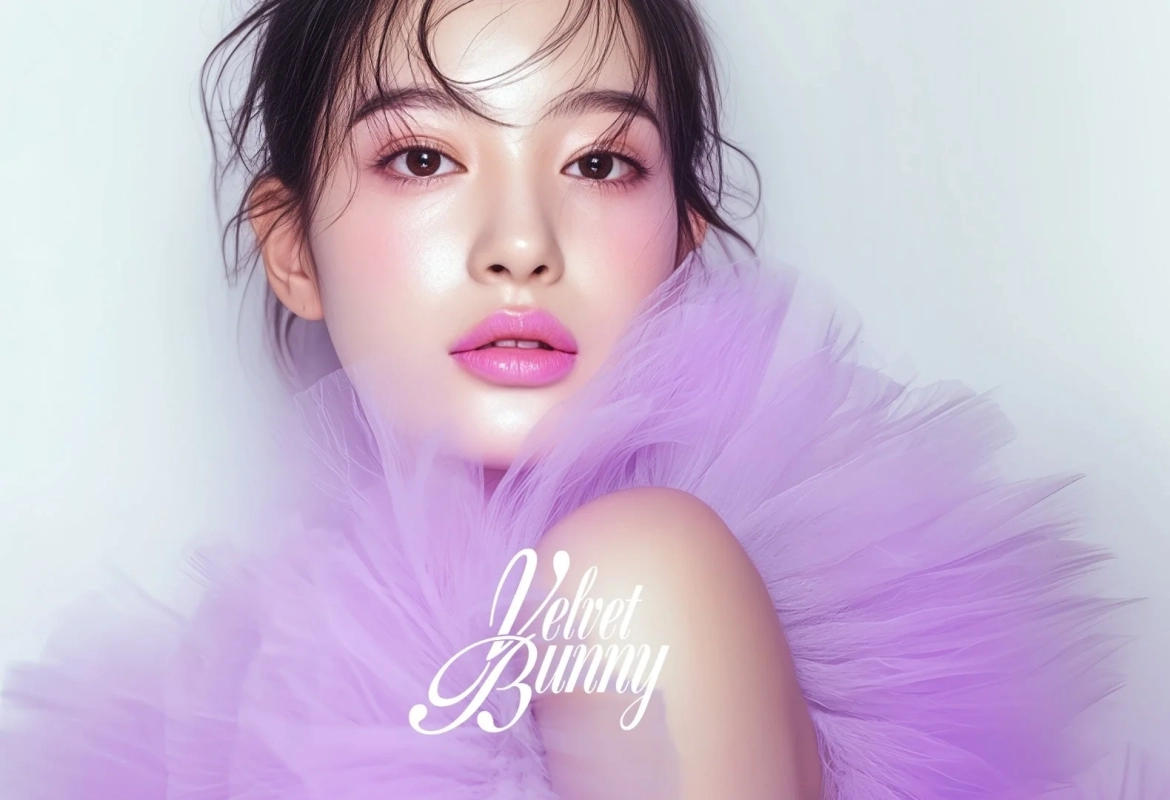 ピンクメイクの女性