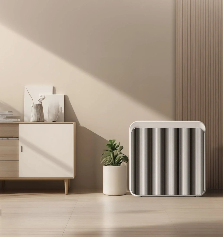 モダンな空間に置かれた空気清浄機