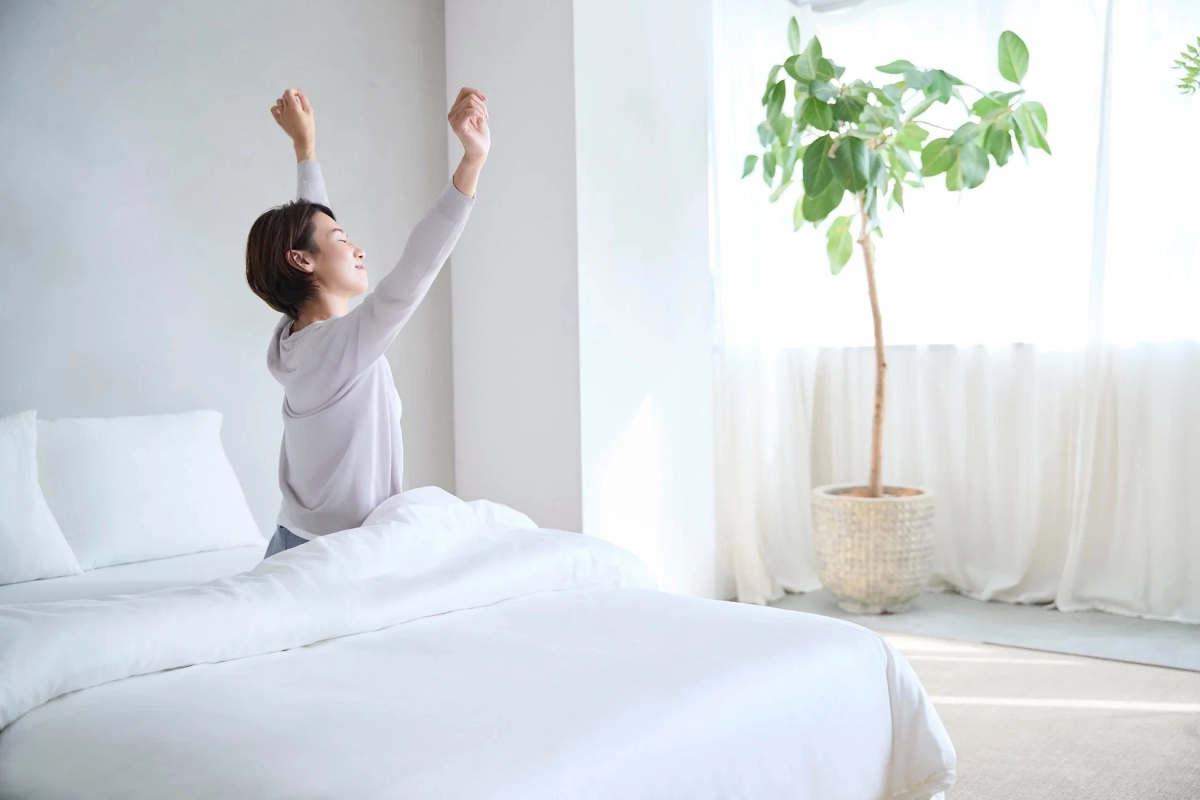 女性がストレッチ